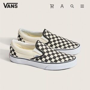 Vans Women’s Slip-On- Black and White Checkerboard